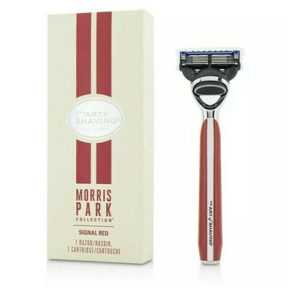LAST CALL!! The Art Of Shaving Morris Park Collection Razor Signal Red - Picture 2 of 3
